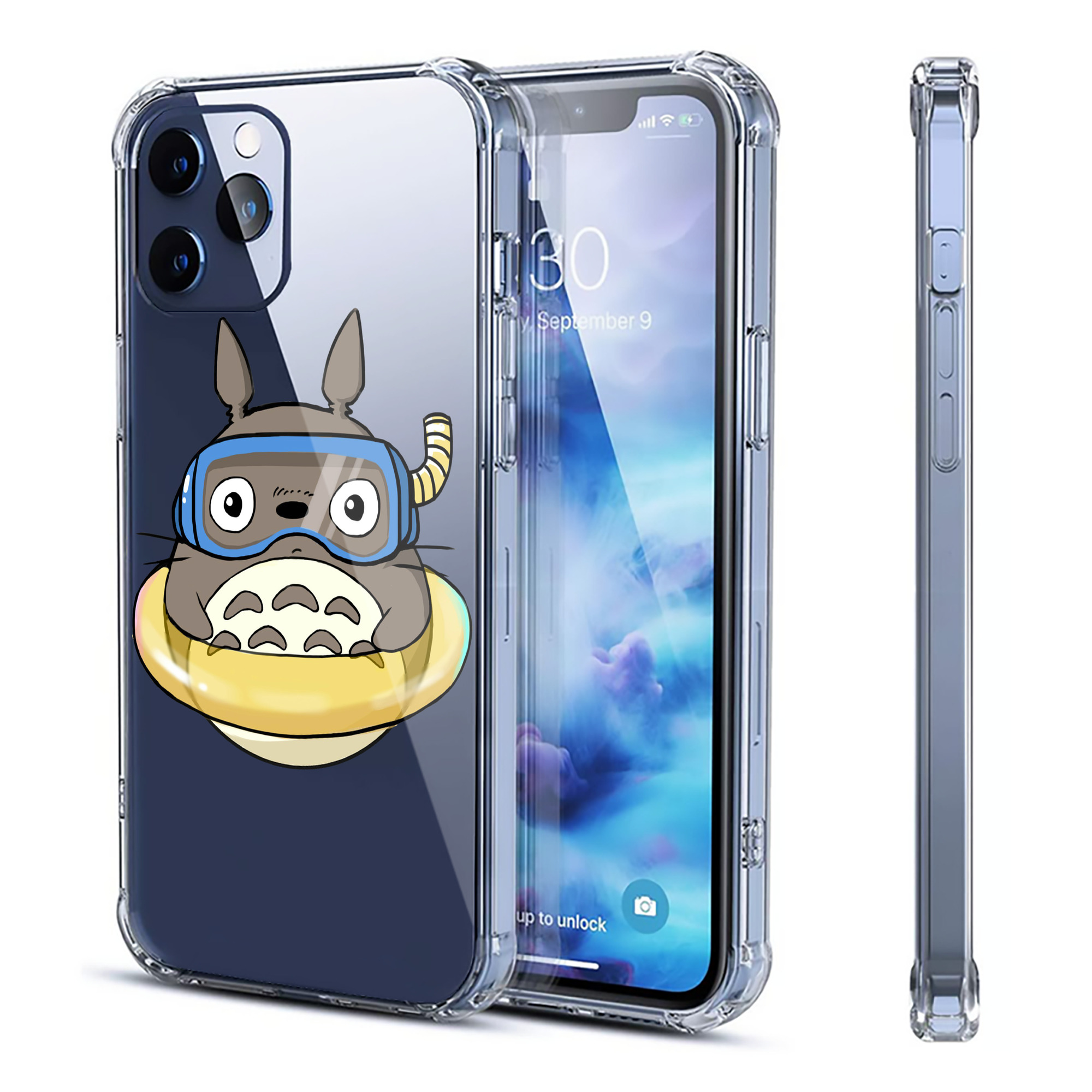 （画像用） となりのトトロ 草壁メイ 草壁サツキ My Neighbor Totoro Satsuki Kusakabe Mei Kusakabe 【iPhone 12シリーズ対応】透明スマホケース（クリアソフトケース）